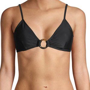 new Swimsuit Bikini Top Black Strappy Ring Juniors Jrs LARGE 11 13 Women 12 14